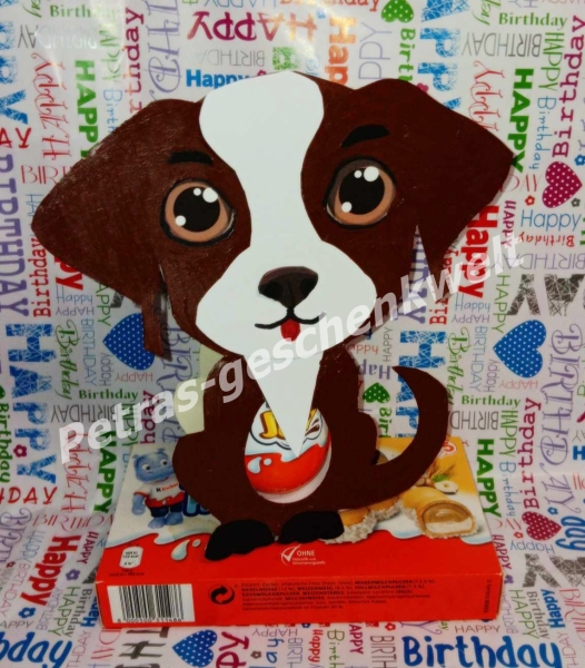 Hund Geschenkschachtel im Spaßei